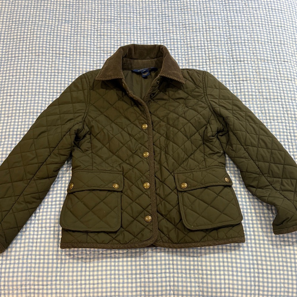 Polo by Ralph Lauren Green Quilted Utility Jacket for kids